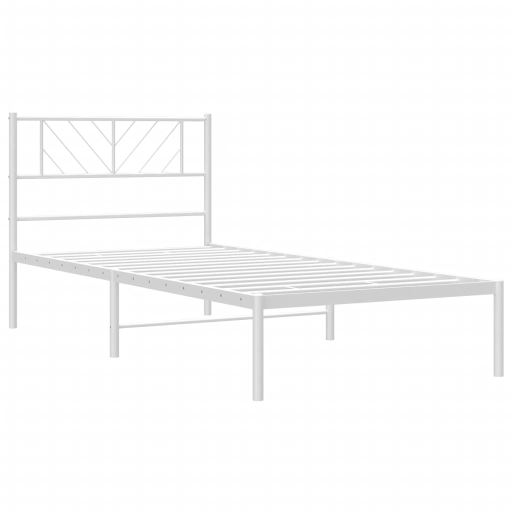 8721012190030_g_en_hd_2 vidaXL Metal Bed Frame without Mattress with Headboard White 107x203 cm King Single - Image 4