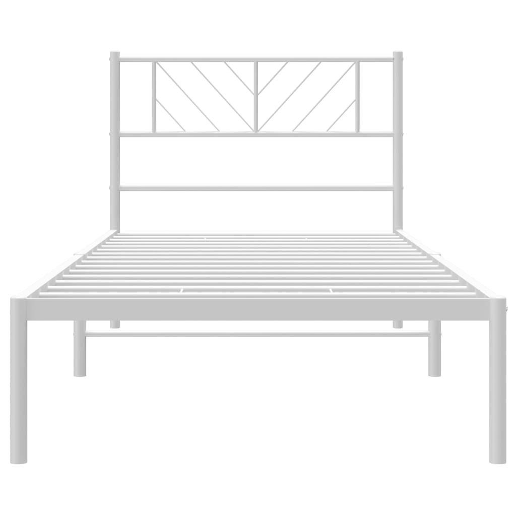 8721012190030_g_en_hd_3 vidaXL Metal Bed Frame without Mattress with Headboard White 107x203 cm King Single - Image 5