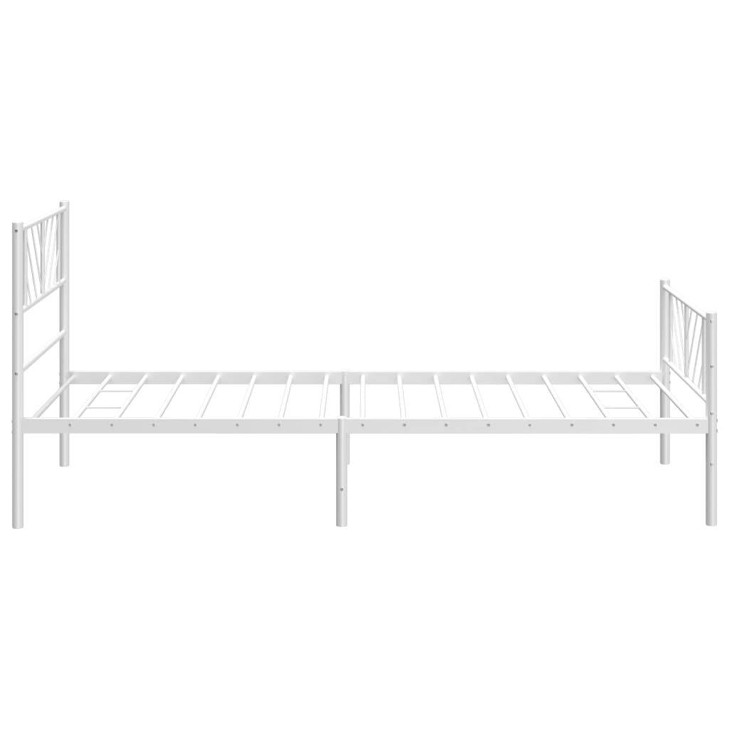 8721012190214_g_en_hd_4 vidaXL Metal Bed Frame without Mattress with Footboard White 107x203 cm King Single - Image 6