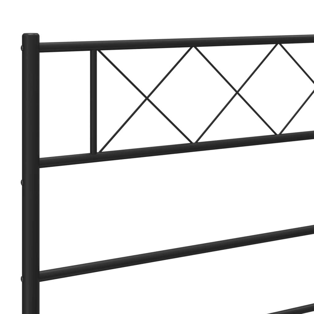 8721012190481_g_en_hd_6 vidaXL Metal Bed Frame without Mattress with Headboard Black 90x190 cm - Image 8