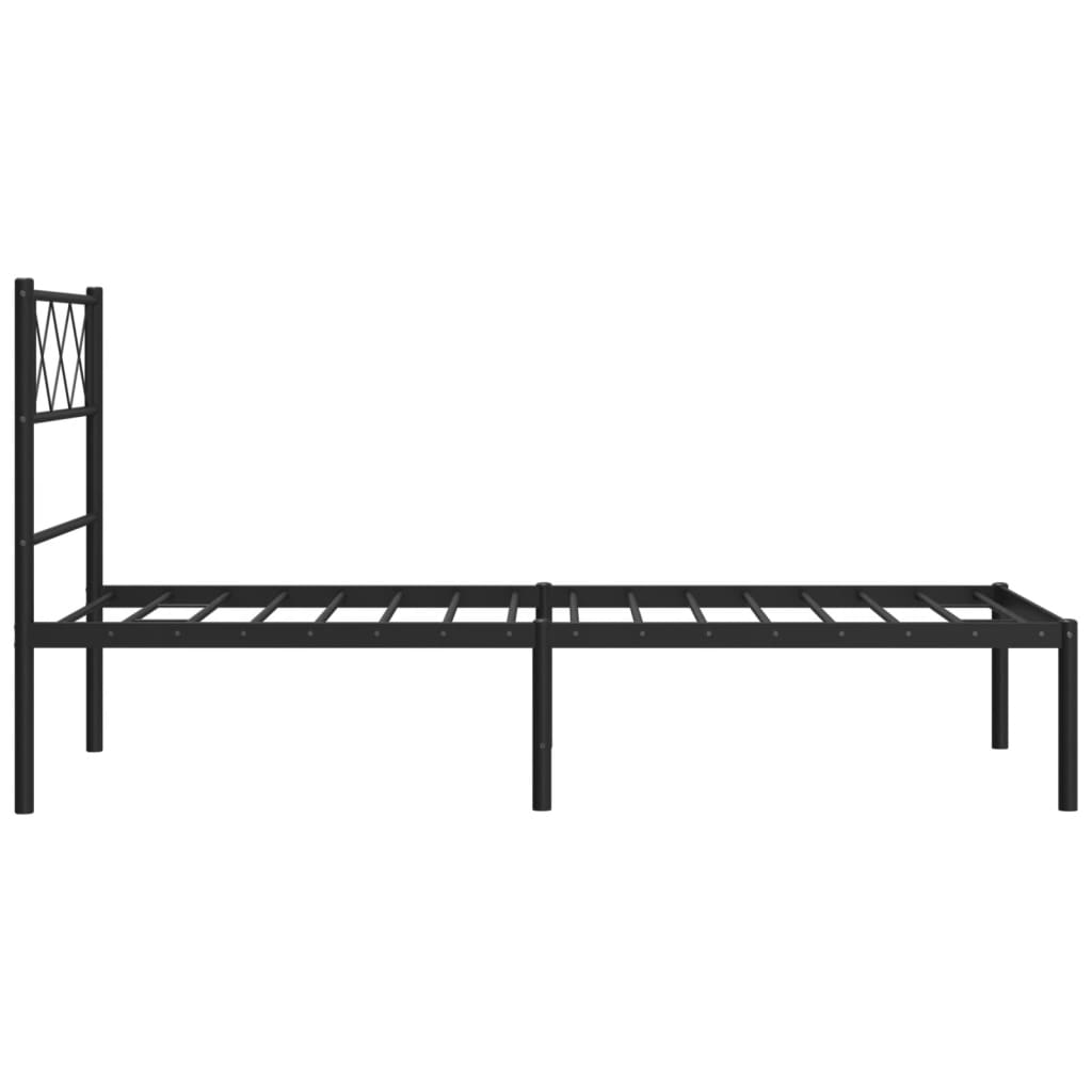 8721012190528_g_en_hd_4 vidaXL Metal Bed Frame without Mattress with Headboard Black 107x203 cm King Single - Image 6