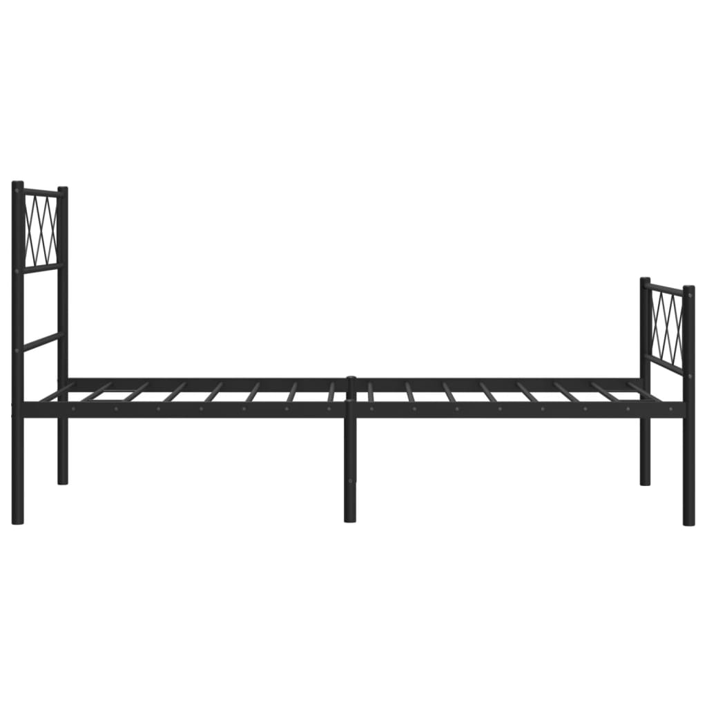 8721012190702_g_en_hd_4 vidaXL Metal Bed Frame without Mattress with Footboard Black 107x203 cm King Single - Image 6