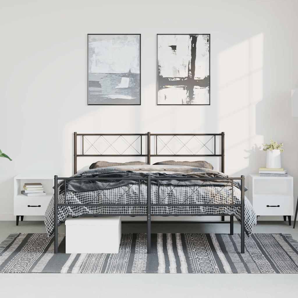 8721012190733_g_en_hd_1 vidaXL Metal Bed Frame without Mattress with Footboard Black 135x190 cm - Image 3