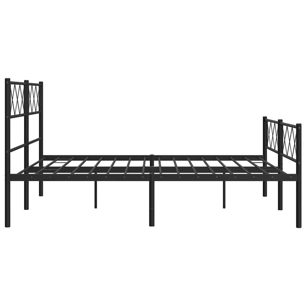 8721012190733_g_en_hd_5 vidaXL Metal Bed Frame without Mattress with Footboard Black 135x190 cm - Image 7