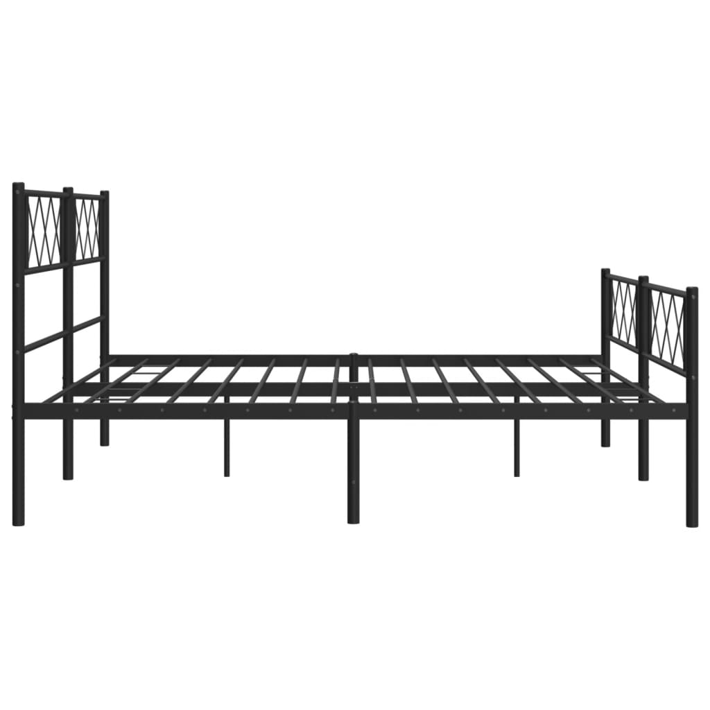 8721012190788_g_en_hd_4 vidaXL Metal Bed Frame without Mattress with Footboard Black 183x203 cm King - Image 6