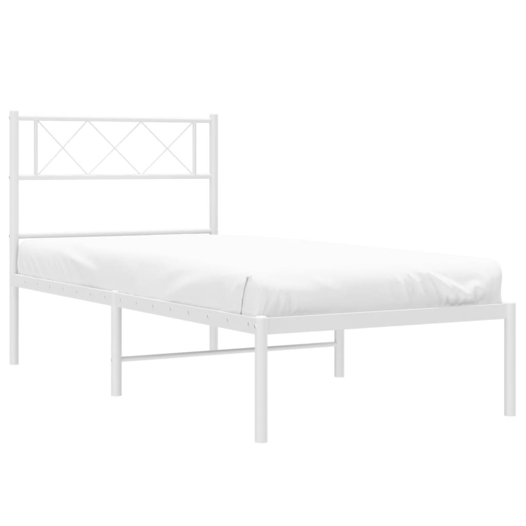 8721012191013_g_en_hd_1 vidaXL Metal Bed Frame without Mattress with Headboard White 107x203 cm King Single - Image 3