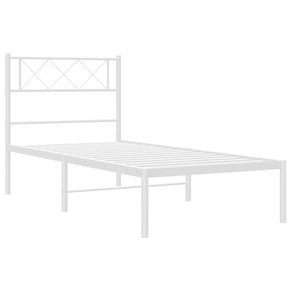 8721012191013_g_en_hd_2 vidaXL Metal Bed Frame without Mattress with Headboard White 107x203 cm King Single - Image 4