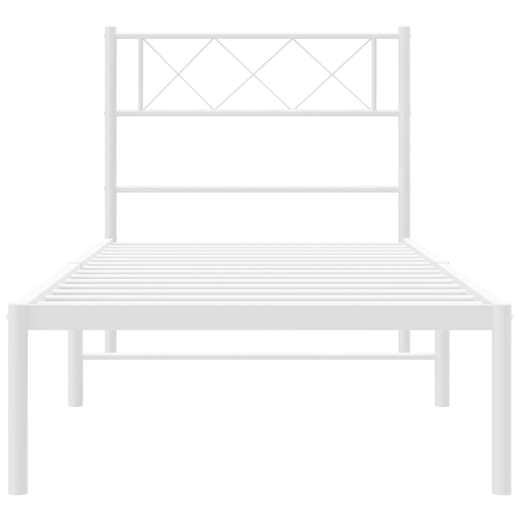8721012191013_g_en_hd_3 vidaXL Metal Bed Frame without Mattress with Headboard White 107x203 cm King Single - Image 5