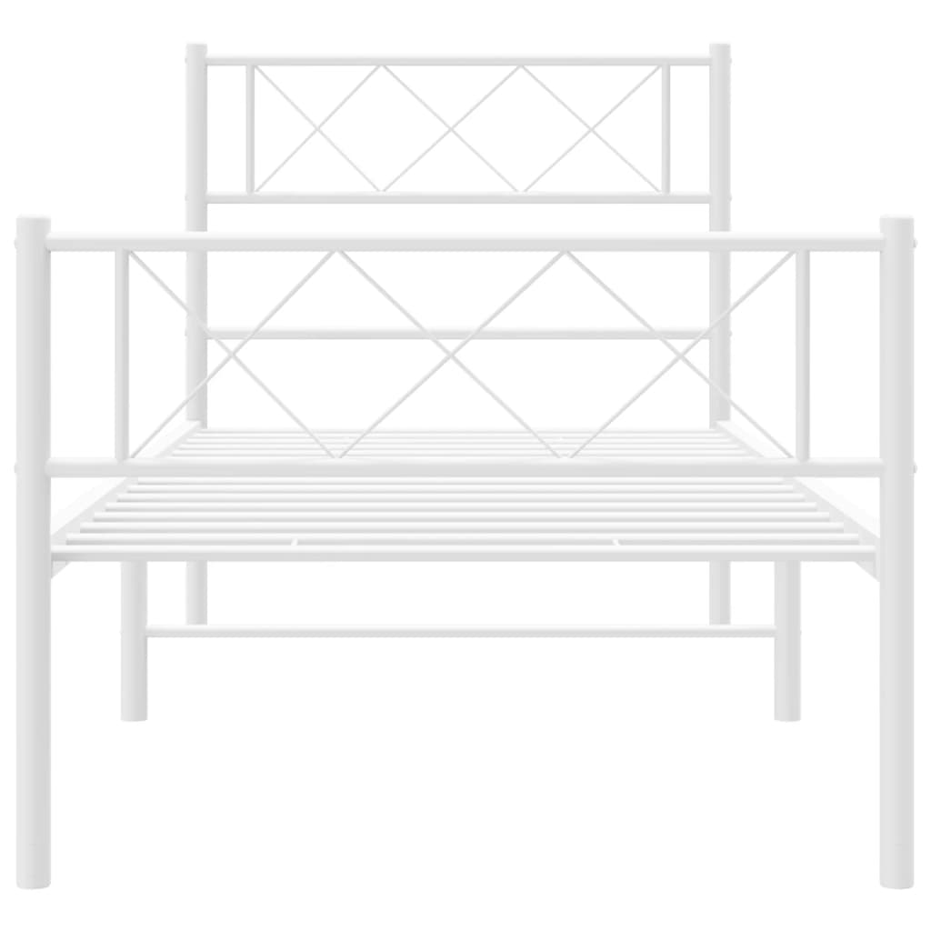 8721012191150_g_en_hd_2 vidaXL Metal Bed Frame without Mattress with Footboard White 90x190 cm - Image 4