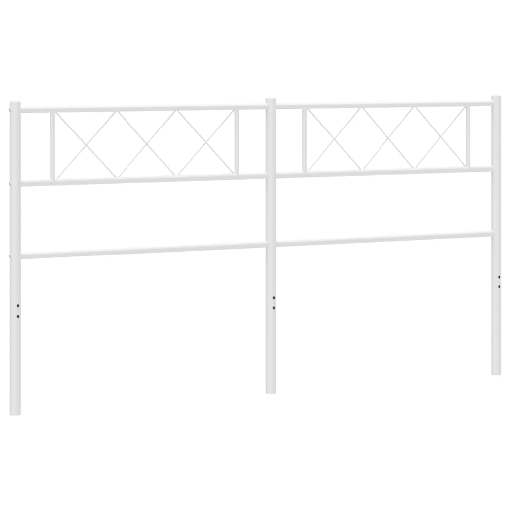 8721012191419_a_en_hd_1 vidaXL Metal Headboard White 183 cm King - Image 2