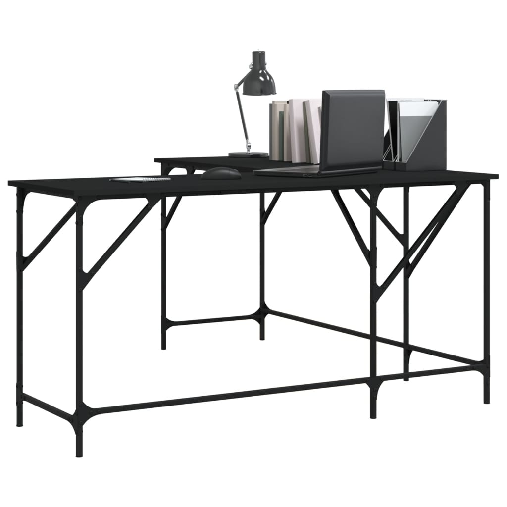 8721012193642_g_en_hd_1 vidaXL Desk Black 149x149x75 cm Engineered Wood - Image 4