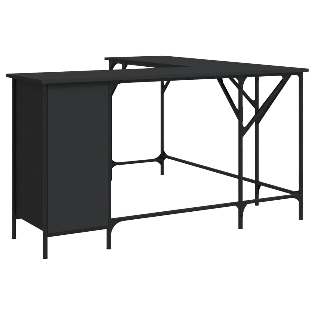 8721012193796_a_en_hd_1 vidaXL Desk Black 141x141x75 cm Engineered Wood - Image 2