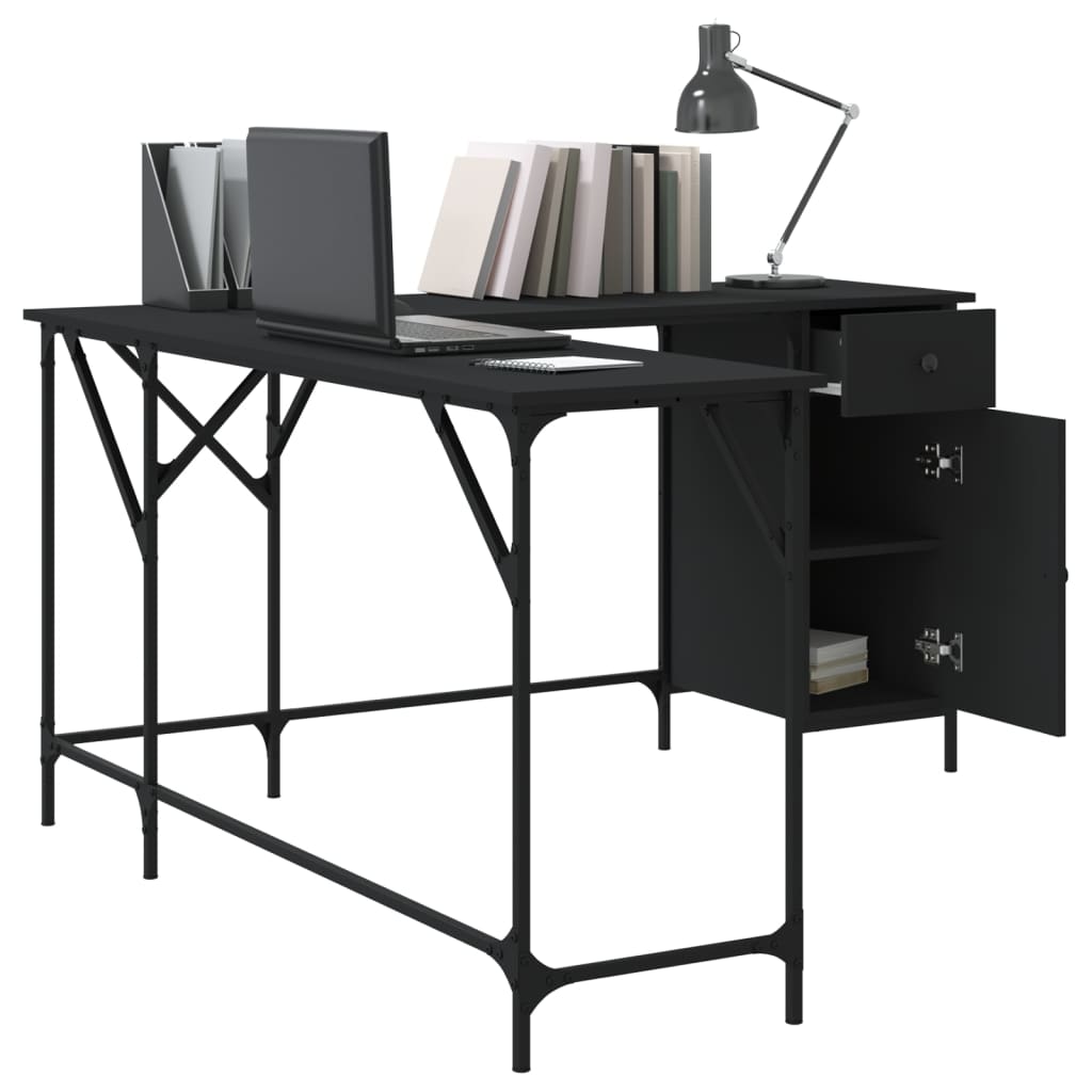 8721012193796_g_en_hd_1 vidaXL Desk Black 141x141x75 cm Engineered Wood - Image 4