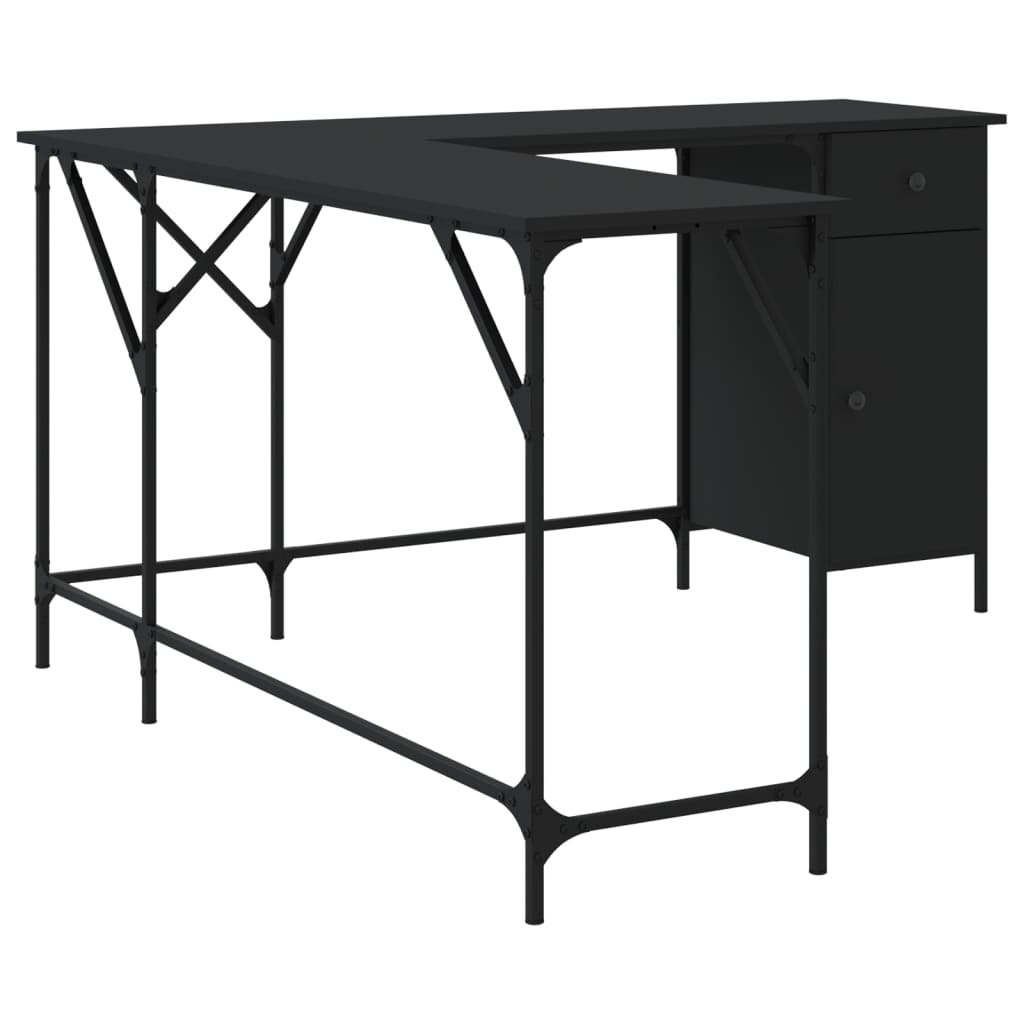 8721012193796_g_en_hd_4 vidaXL Desk Black 141x141x75 cm Engineered Wood - Image 7