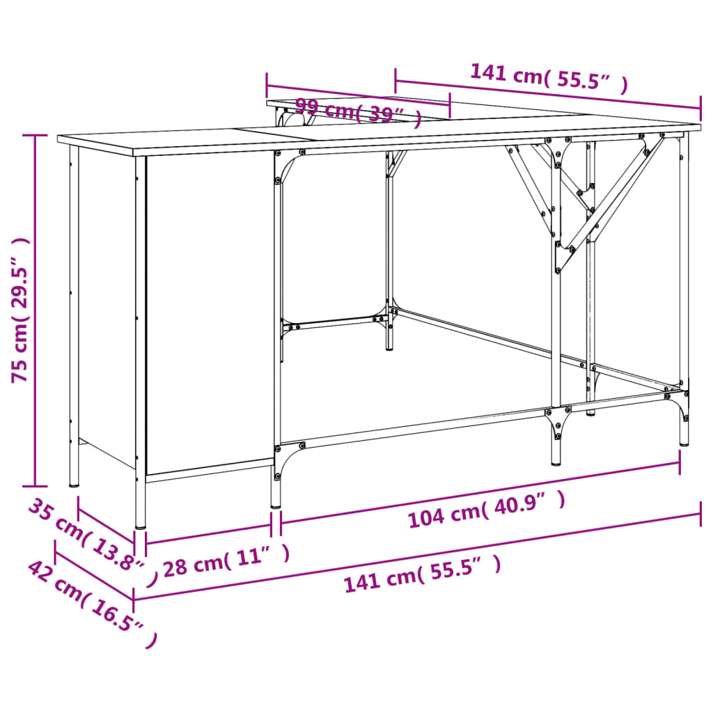 8721012193796_g_en_hd_7 vidaXL Desk Black 141x141x75 cm Engineered Wood - Image 10