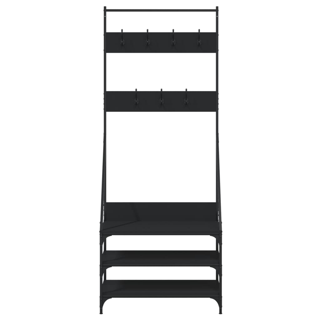 8721012196094_g_en_hd_2 vidaXL Clothes Rack with Shoe Storage Black 72x34x184 cm - Image 5