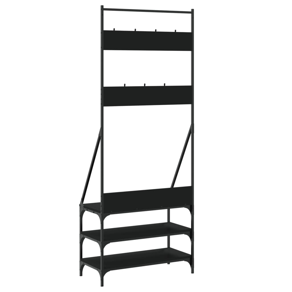 8721012196094_g_en_hd_4 vidaXL Clothes Rack with Shoe Storage Black 72x34x184 cm - Image 7