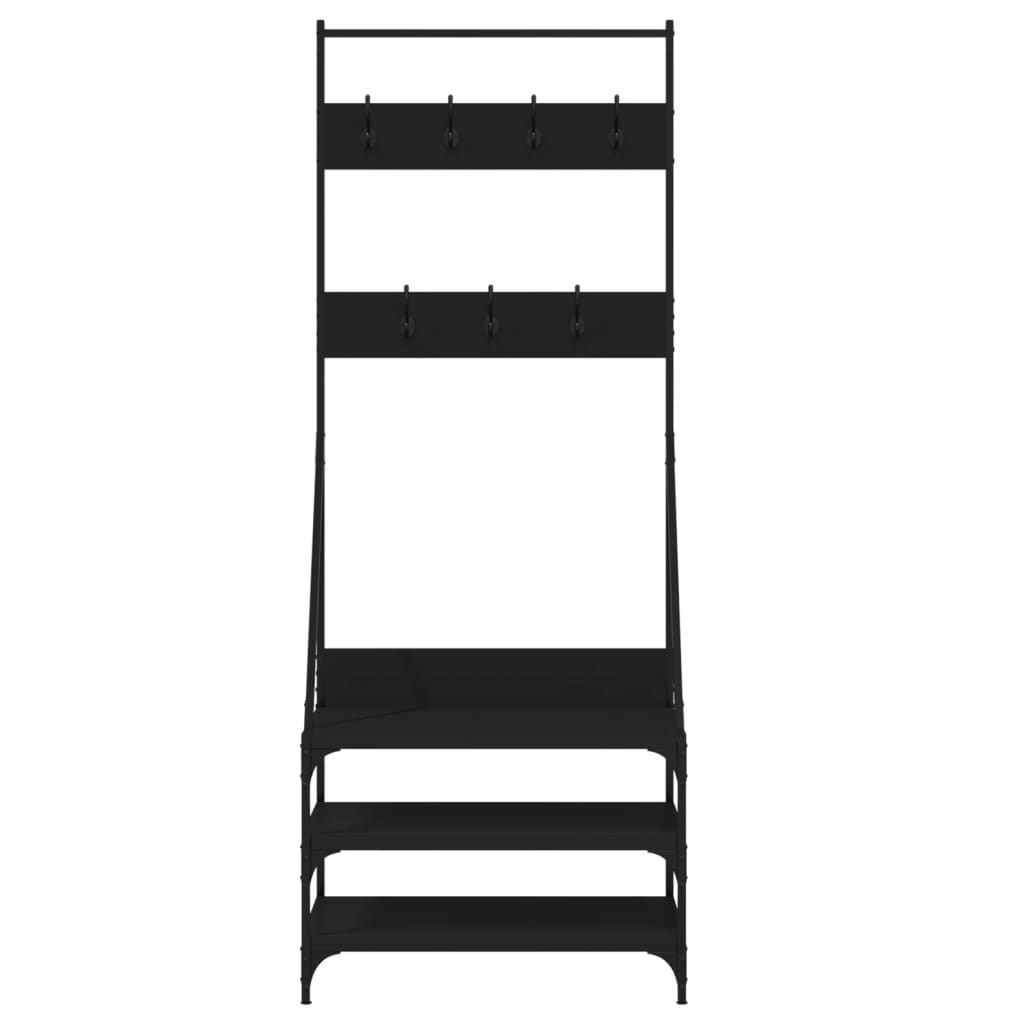 8721012196247_g_en_hd_2 vidaXL Clothes Rack with Shoe Storage Black 70x40x184 cm - Image 5