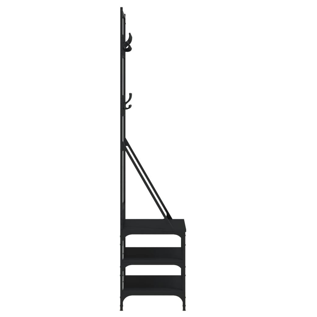 8721012196247_g_en_hd_3 vidaXL Clothes Rack with Shoe Storage Black 70x40x184 cm - Image 6