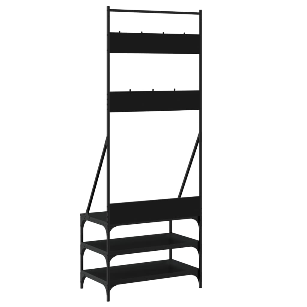 8721012196247_g_en_hd_4 vidaXL Clothes Rack with Shoe Storage Black 70x40x184 cm - Image 7