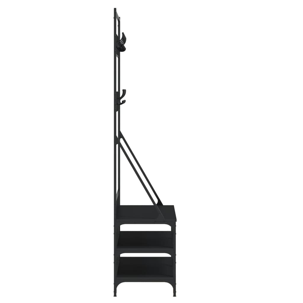 8721012196292_g_en_hd_3 vidaXL Clothes Rack with Shoe Storage Black 100x40x184 cm - Image 6