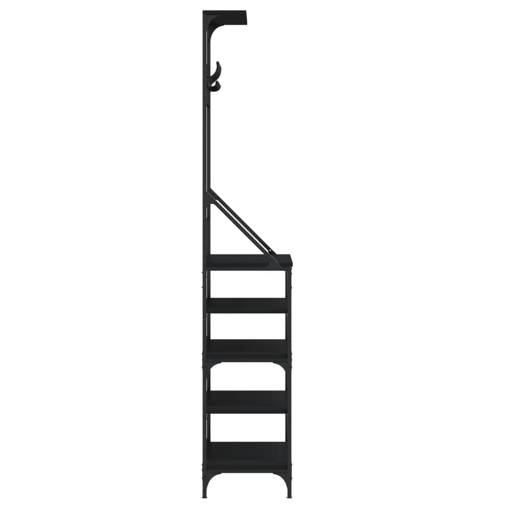 8721012196544_g_en_hd_3 vidaXL Clothes Rack with Shoe Storage Black 70x34x184 cm - Image 6