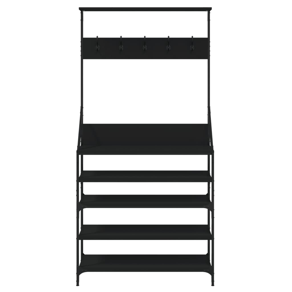 8721012196599_g_en_hd_2 vidaXL Clothes Rack with Shoe Storage Black 90x34x184 cm - Image 5