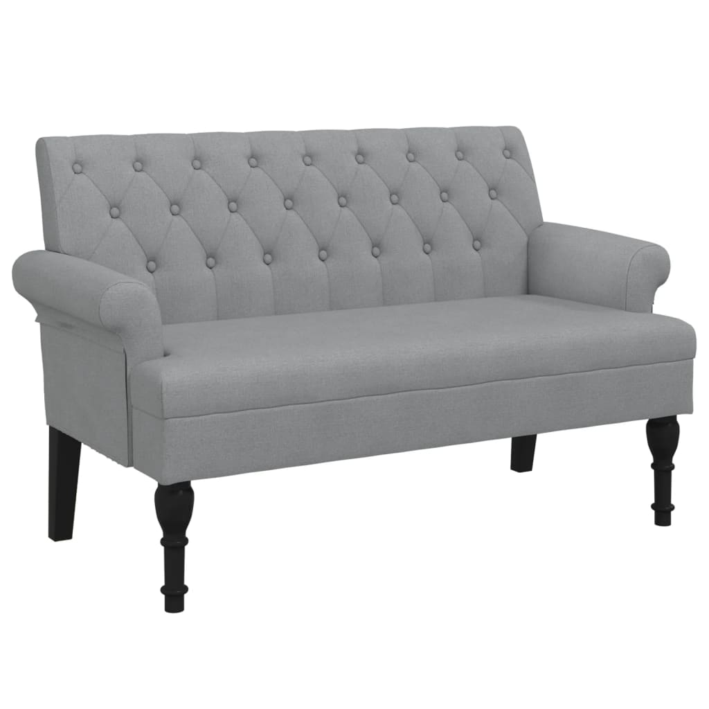 8721012198258_a_en_hd_1 vidaXL Bench with Backrest Light Grey 120x62x75.5 cm Fabric - Image 2