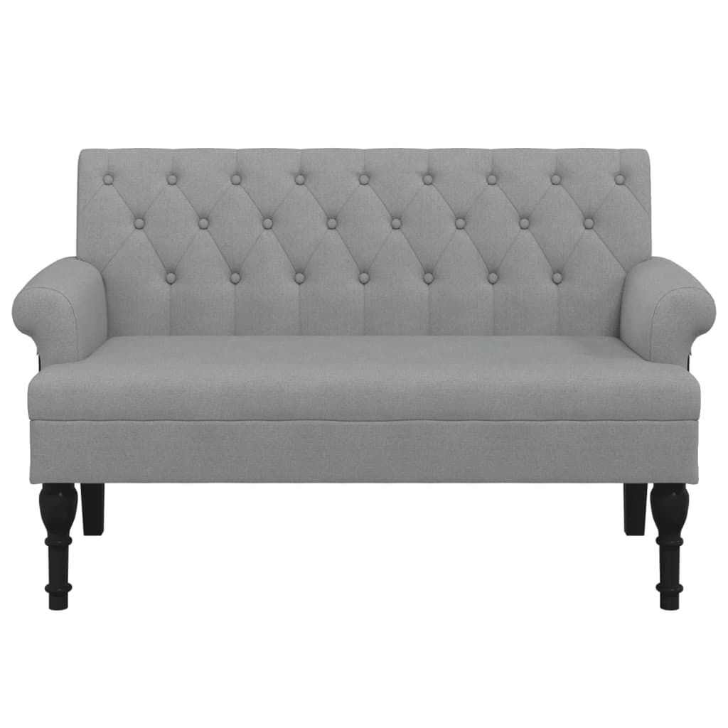 8721012198258_g_en_hd_1 vidaXL Bench with Backrest Light Grey 120x62x75.5 cm Fabric - Image 3