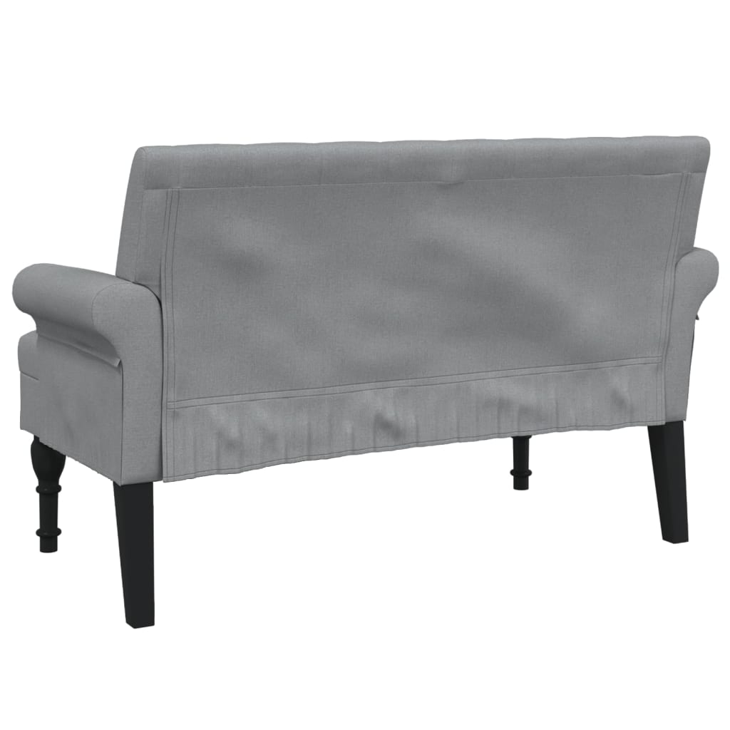 8721012198258_g_en_hd_3 vidaXL Bench with Backrest Light Grey 120x62x75.5 cm Fabric - Image 5