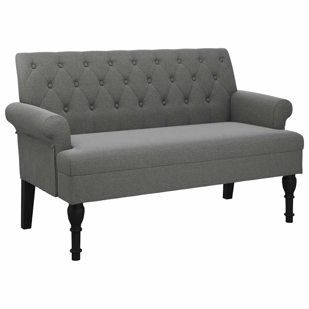 8721012198265_a_en_hd_1 vidaXL Bench with Backrest Dark Grey 120x62x75.5 cm Fabric - Image 2