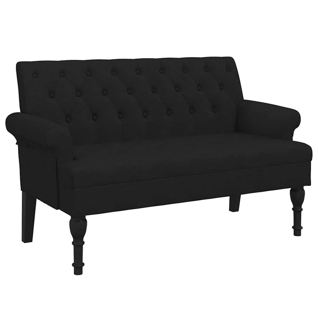 8721012198272_a_en_hd_1 vidaXL Bench with Backrest Black 120x62x75.5 cm Fabric - Image 2