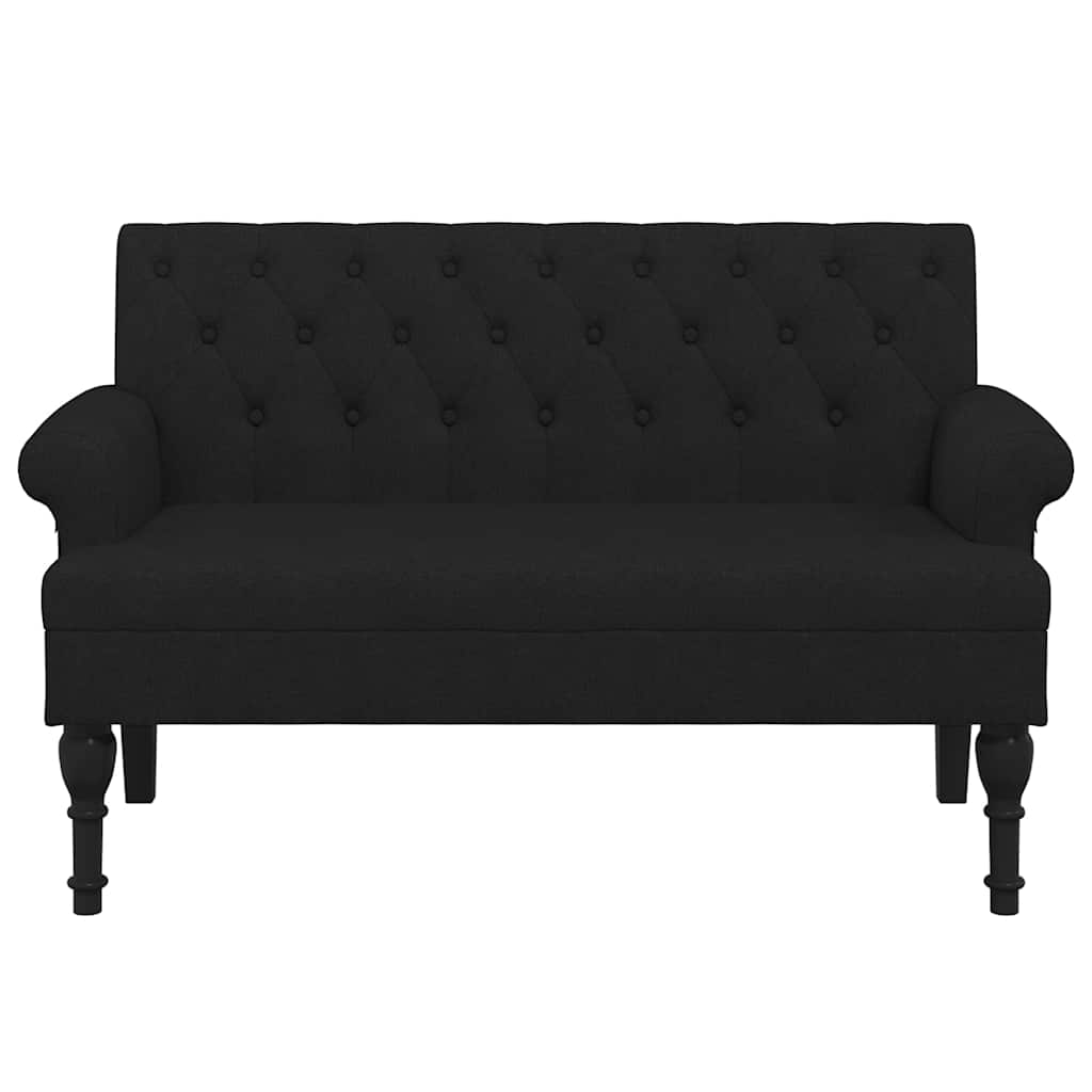 8721012198272_g_en_hd_2 vidaXL Bench with Backrest Black 120x62x75.5 cm Fabric - Image 4