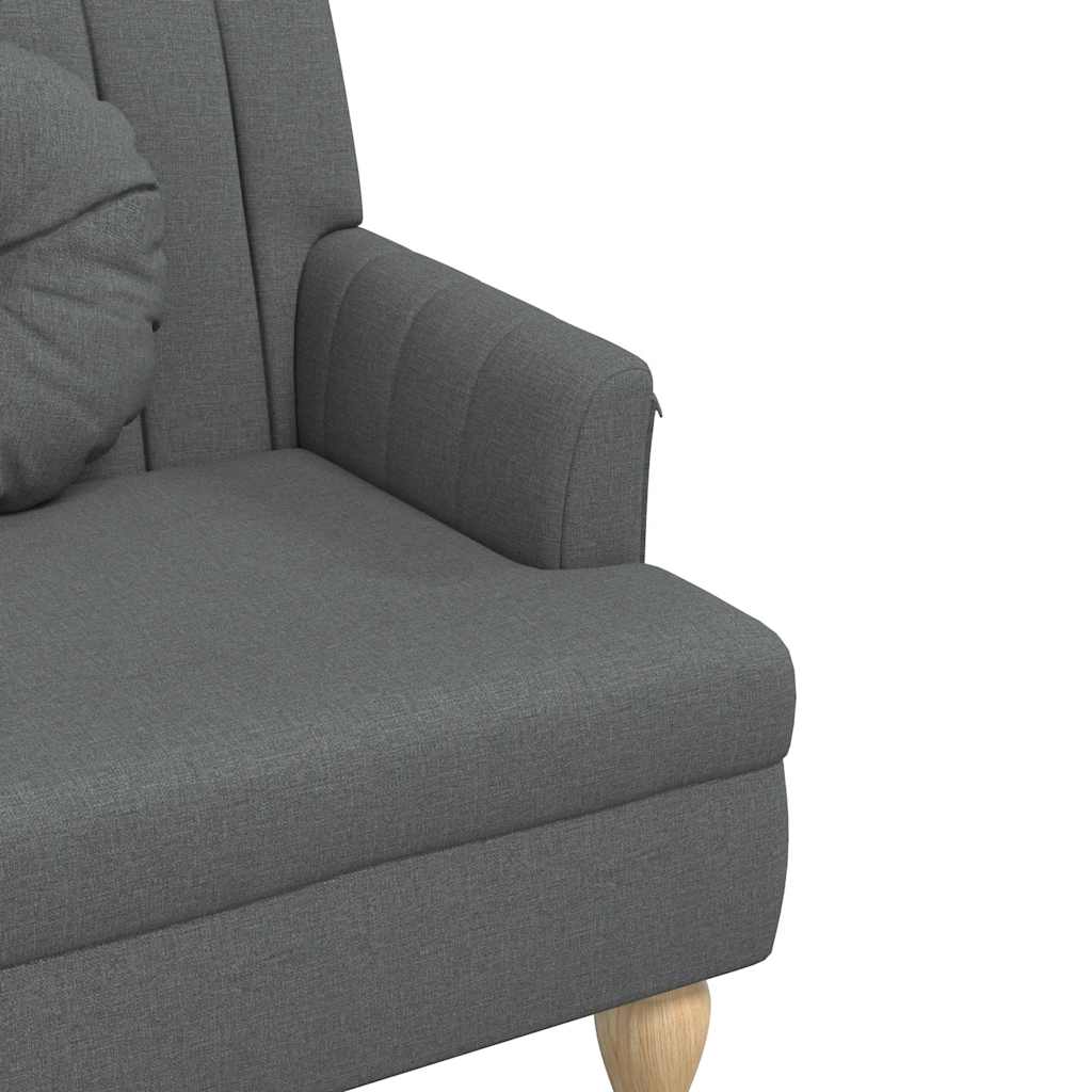 8721012198364_g_en_hd_5 vidaXL Bench with Cushions Dark Grey 113x64.5x75.5 cm Fabric - Image 7