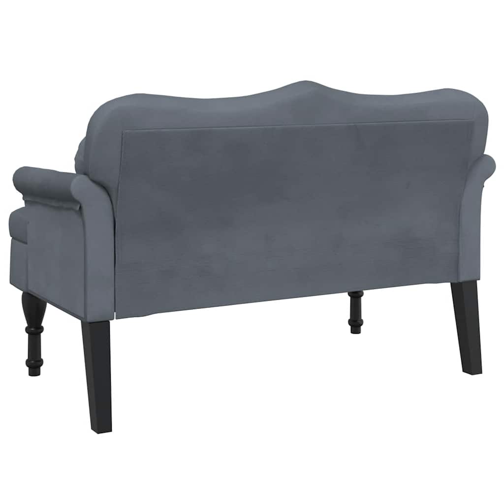 8721012198463_g_en_hd_4 vidaXL Bench with Cushions Dark Grey 120.5x65x75 cm Velvet - Image 6