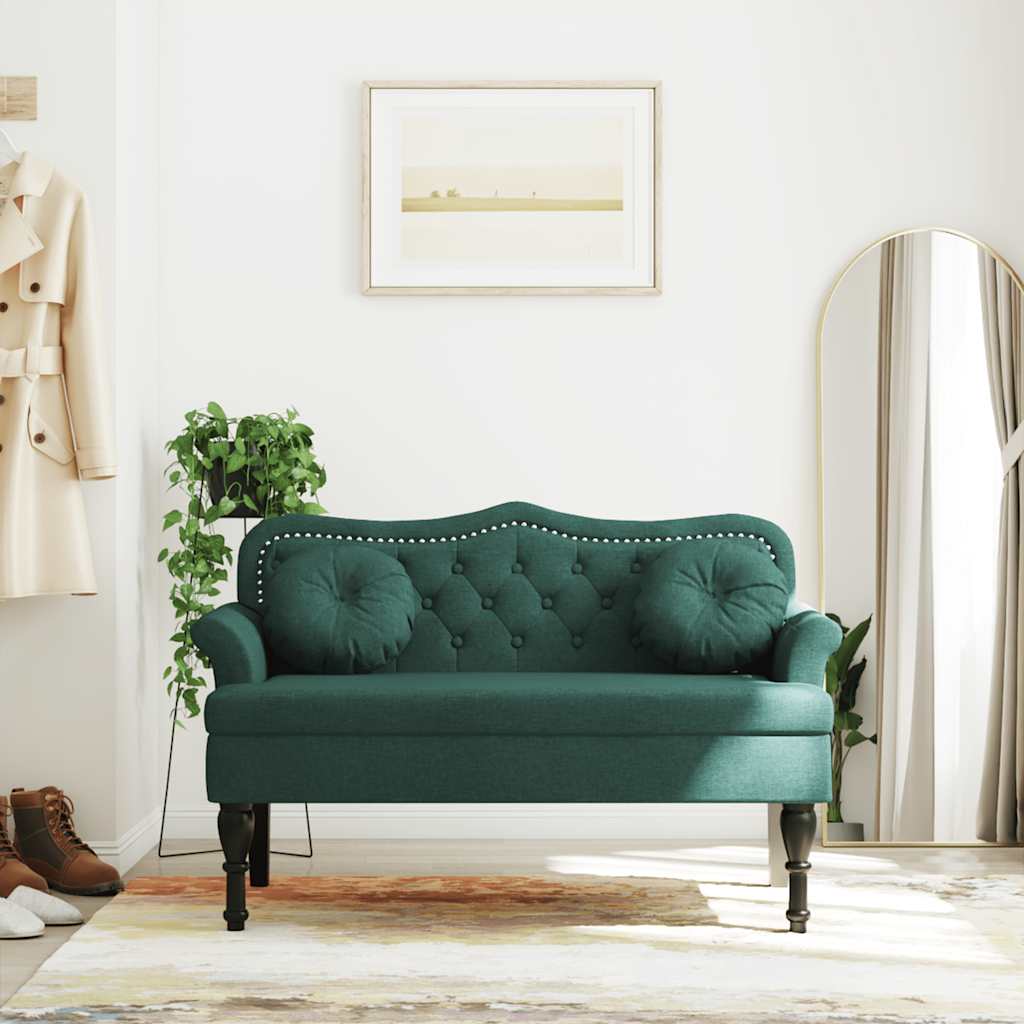 8721012198470_g_en_hd_1 vidaXL Bench with Cushions Dark Green 120.5x65x75 cm Velvet - Image 3