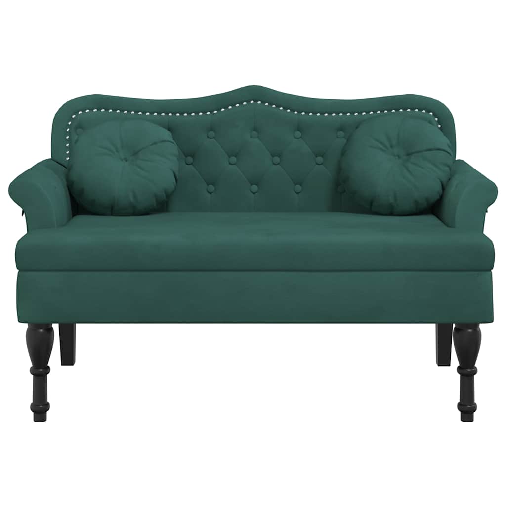 8721012198470_g_en_hd_2 vidaXL Bench with Cushions Dark Green 120.5x65x75 cm Velvet - Image 4