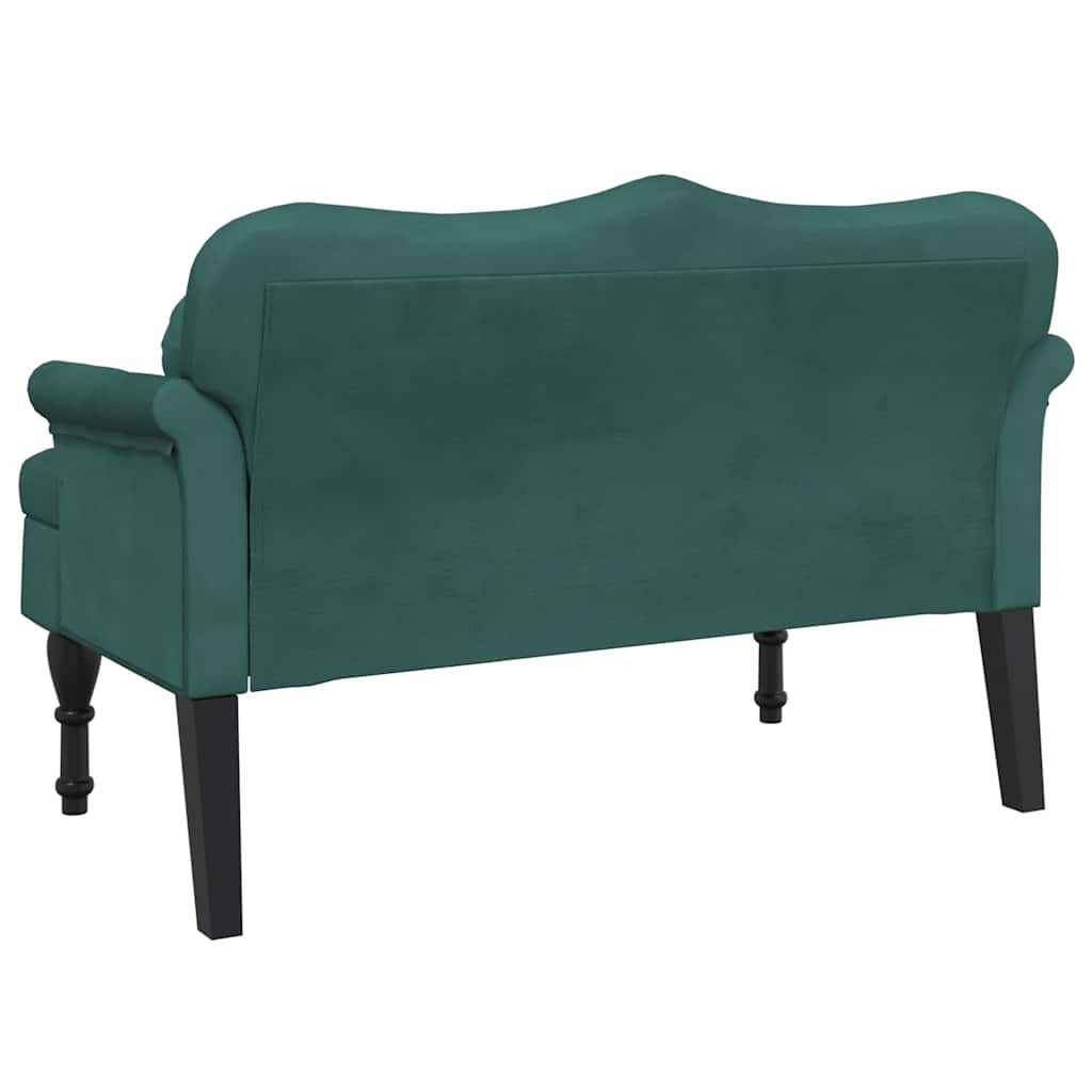 8721012198470_g_en_hd_4 vidaXL Bench with Cushions Dark Green 120.5x65x75 cm Velvet - Image 6