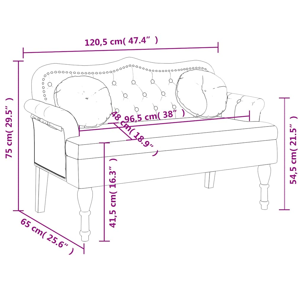 8721012198470_g_en_hd_7 vidaXL Bench with Cushions Dark Green 120.5x65x75 cm Velvet - Image 9