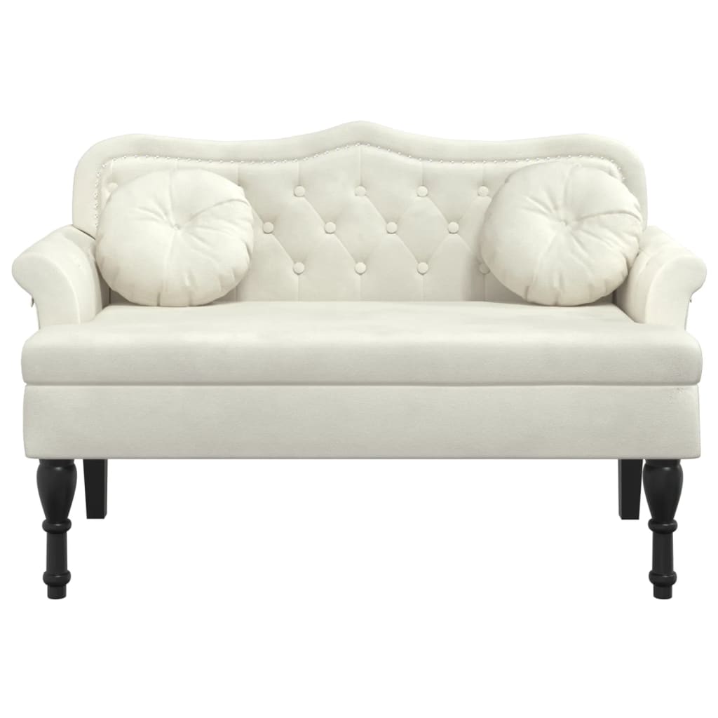8721012198524_g_en_hd_1 vidaXL Bench with Cushions Cream 120.5x65x75 cm Velvet - Image 3