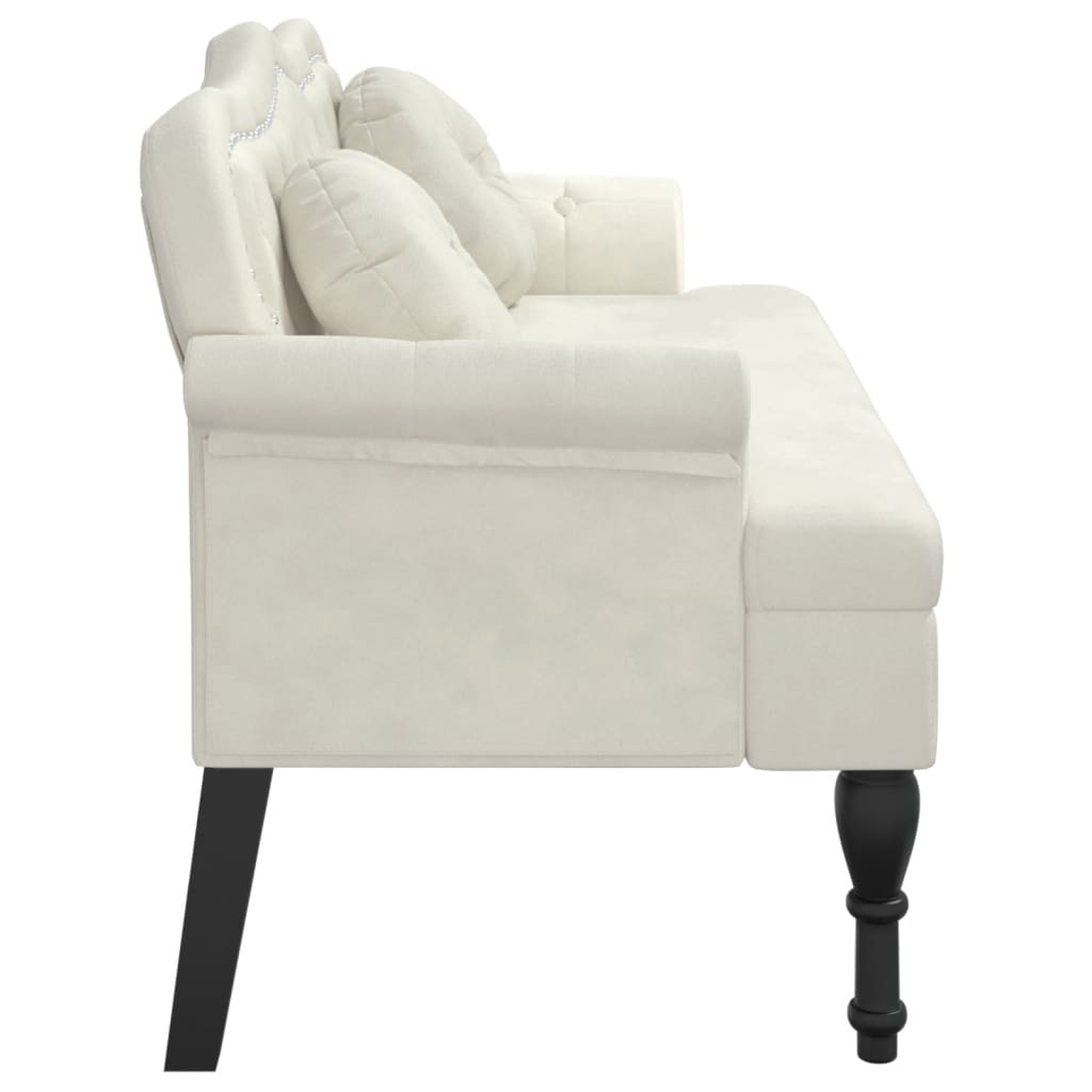 8721012198524_g_en_hd_2 vidaXL Bench with Cushions Cream 120.5x65x75 cm Velvet - Image 4