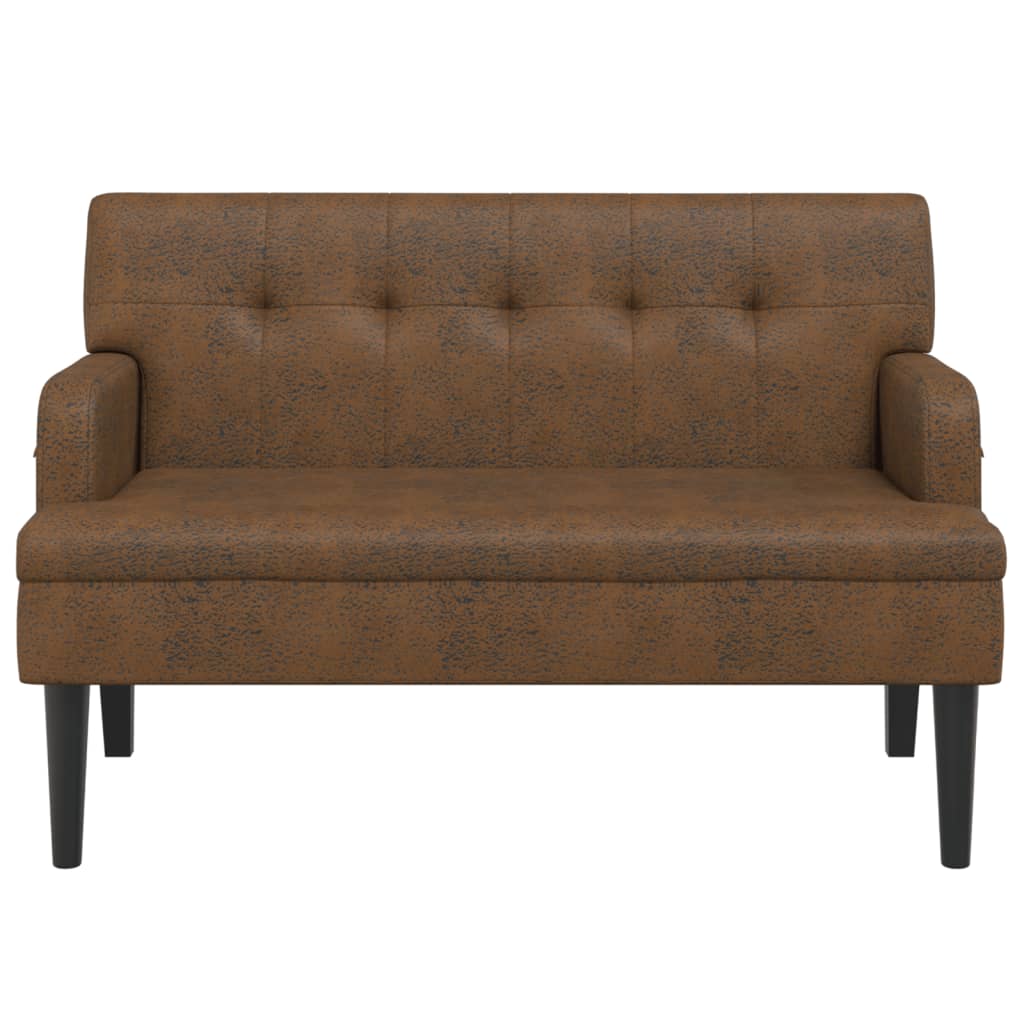 8721012198609_g_en_hd_1 vidaXL Bench with Backrest Brown 112x65.5x75 cm Faux Suede Leather - Image 3