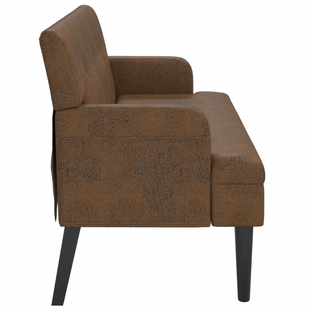 8721012198609_g_en_hd_2 vidaXL Bench with Backrest Brown 112x65.5x75 cm Faux Suede Leather - Image 4