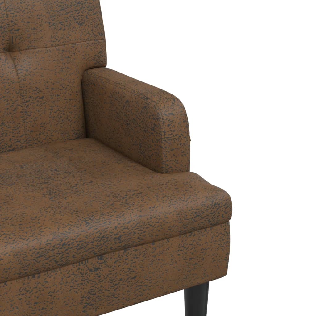 8721012198609_g_en_hd_4 vidaXL Bench with Backrest Brown 112x65.5x75 cm Faux Suede Leather - Image 6