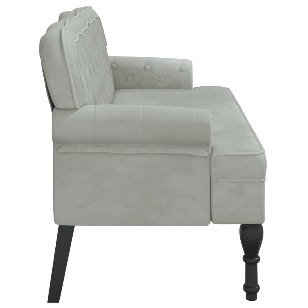 8721012198616_g_en_hd_2 vidaXL Bench with Backrest Light Grey 119.5x64.5x75 cm Velvet - Image 4
