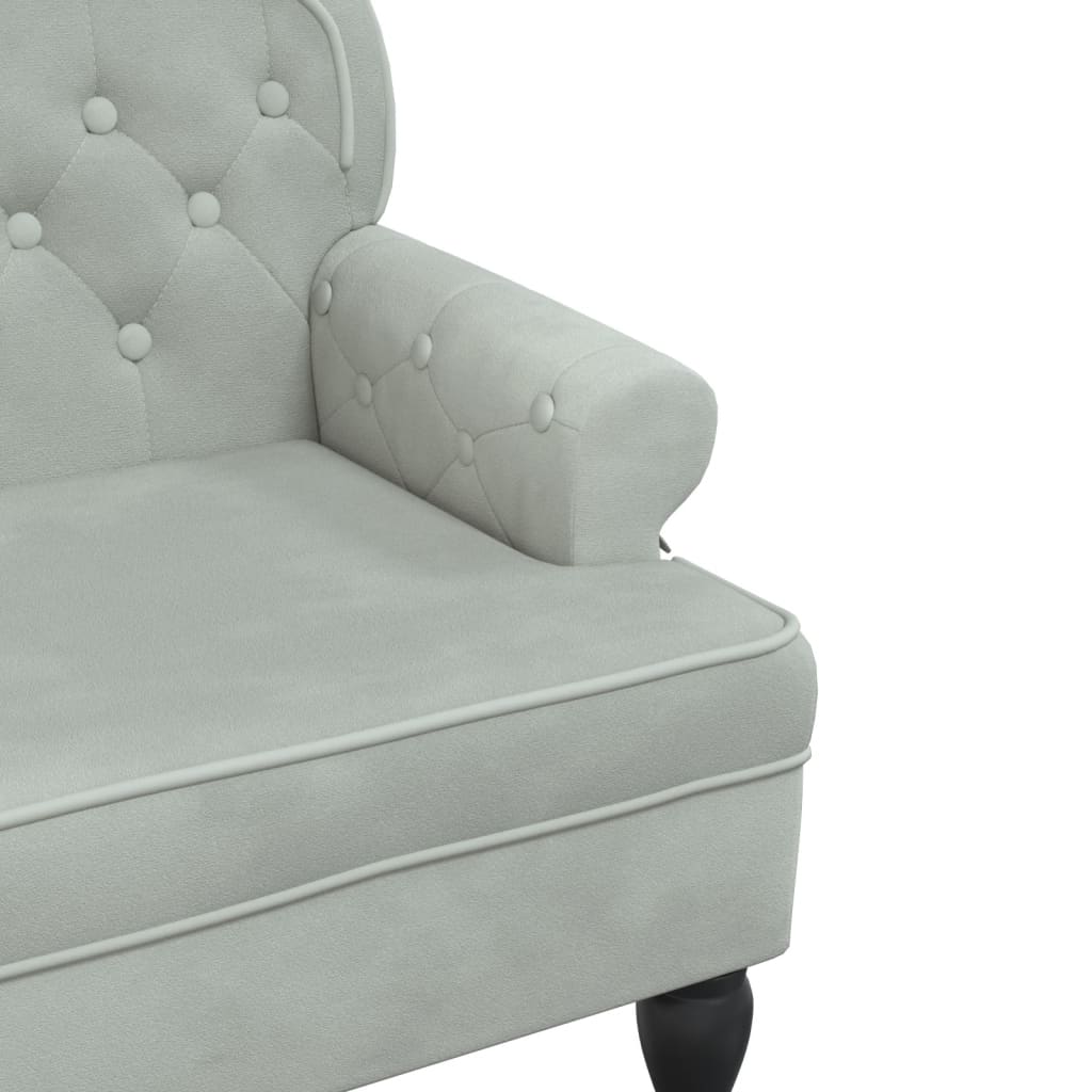 8721012198616_g_en_hd_4 vidaXL Bench with Backrest Light Grey 119.5x64.5x75 cm Velvet - Image 6