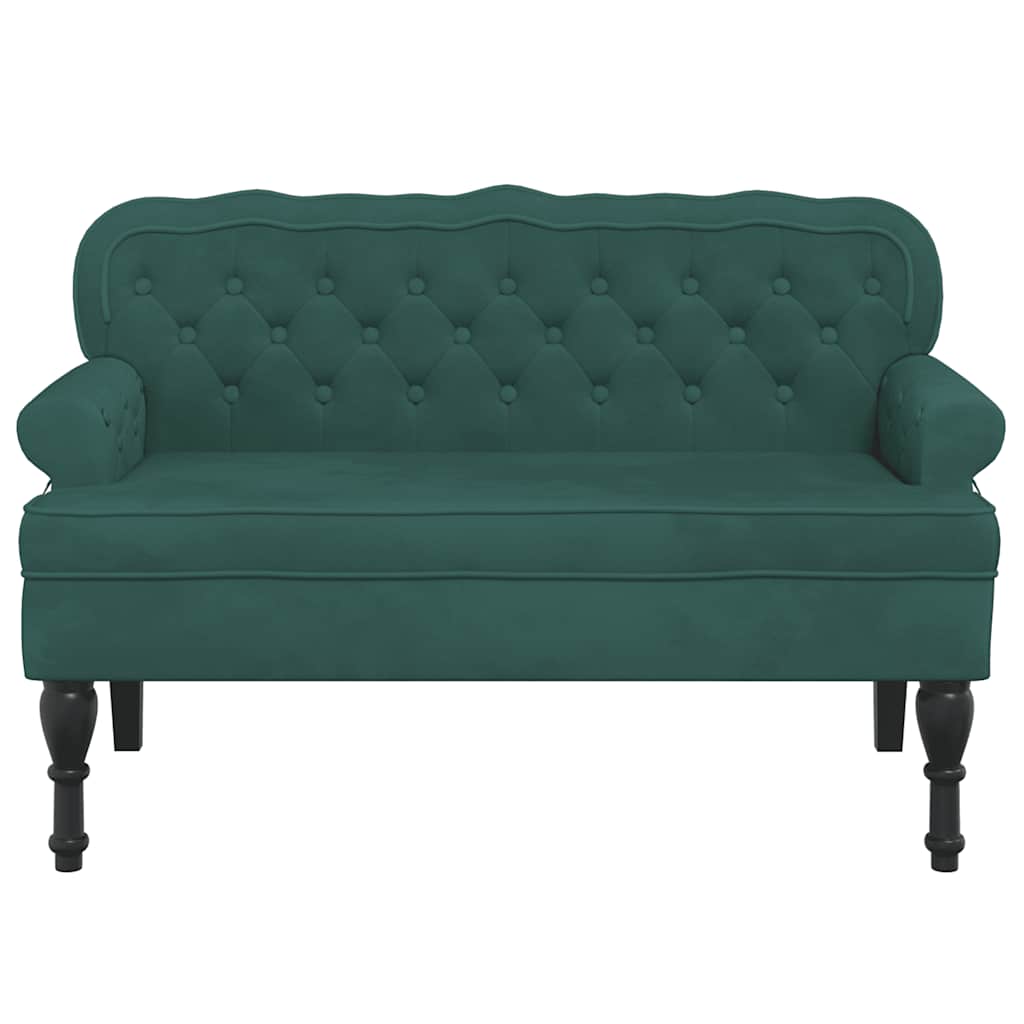 8721012198630_g_en_hd_2 vidaXL Bench with Backrest Dark Green 119.5x64.5x75 cm Velvet - Image 4