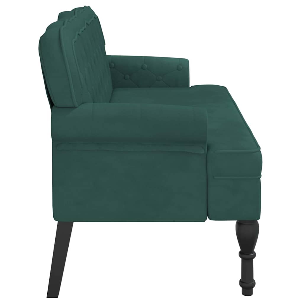 8721012198630_g_en_hd_3 vidaXL Bench with Backrest Dark Green 119.5x64.5x75 cm Velvet - Image 5