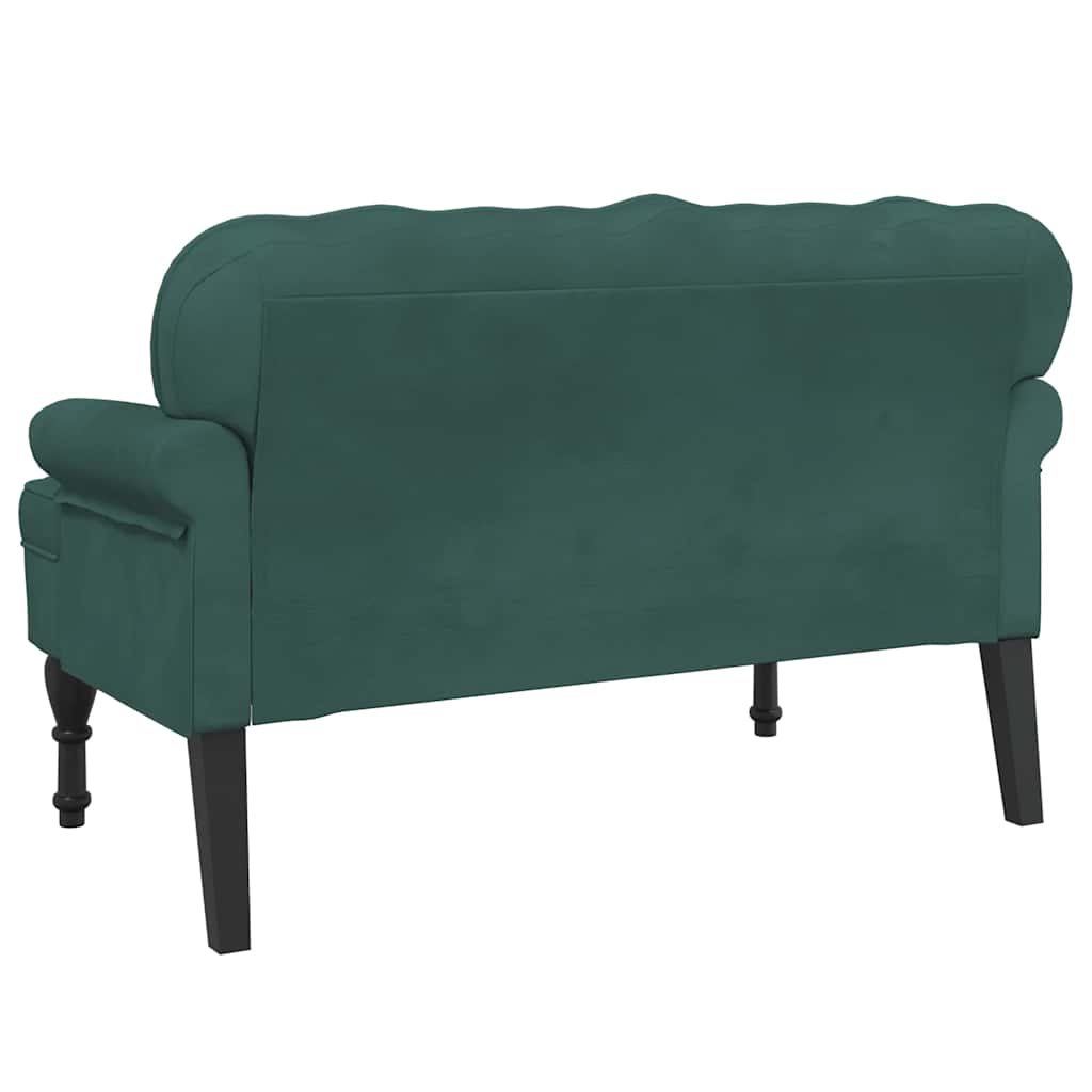 8721012198630_g_en_hd_4 vidaXL Bench with Backrest Dark Green 119.5x64.5x75 cm Velvet - Image 6