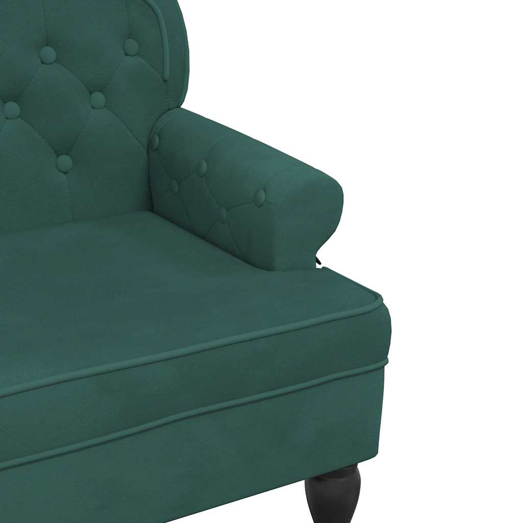8721012198630_g_en_hd_5 vidaXL Bench with Backrest Dark Green 119.5x64.5x75 cm Velvet - Image 7